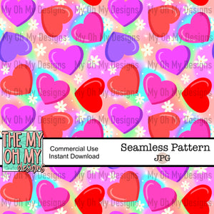 Candy hearts, Valentine’s Day - Seamless File