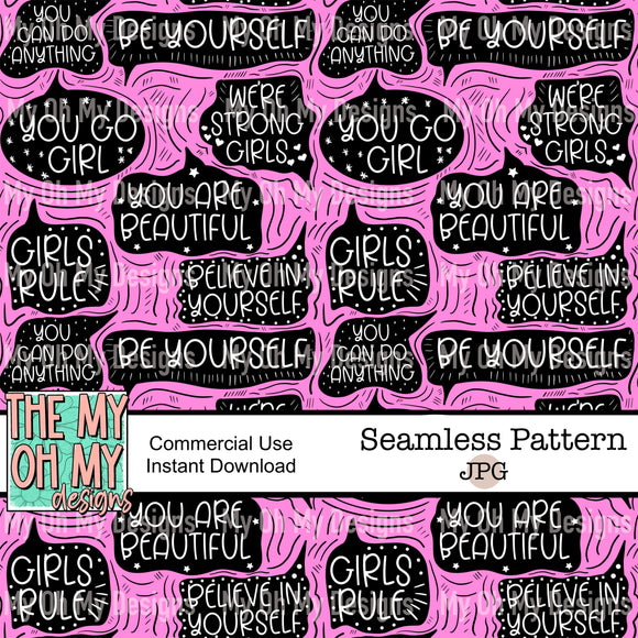 Positive Girl Thoughts - Seamless File