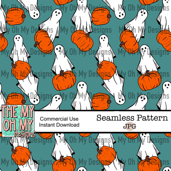 Pumpkins and ghosts - Seamless File