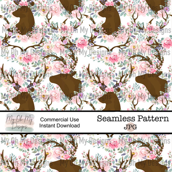 Floral Deer - Seamless File