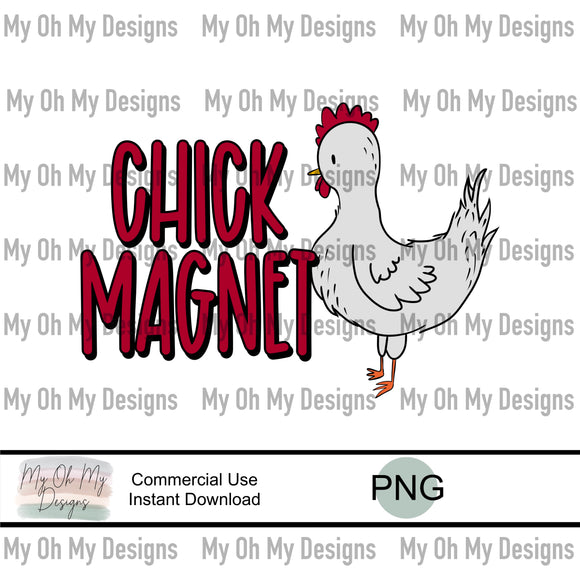 Chick Magnet, Rooster - PNG File