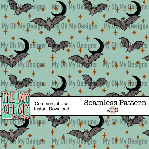 Bats, sparkle, Halloween - Seamless File