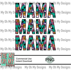 Floral Alien, mama - PNG File