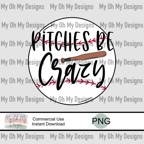 Baseball, pitches be crazy - PNG file