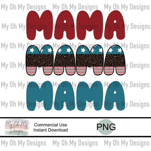 Mama, leopard, 4th of July - PNG File