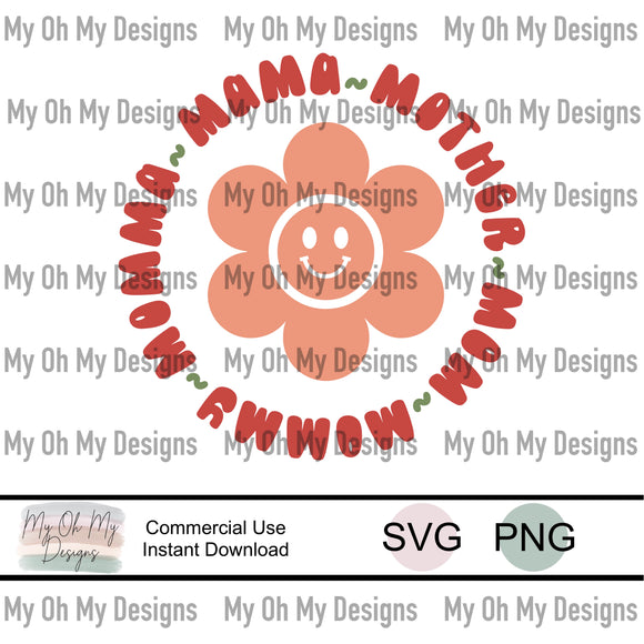 Mom names, flower - PNG & SVG File