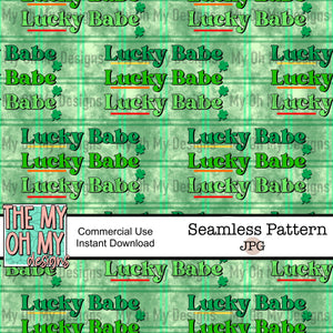 Lucky babe, Dt Patrick’s day - Seamless File
