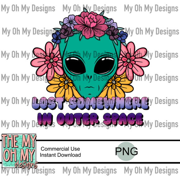 Floral Alien, lost somewhere in outer space - PNG File