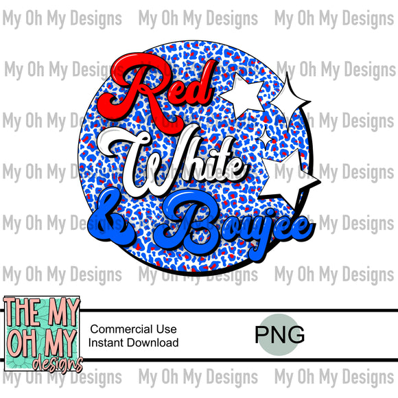 Red white Boujee, 4th of July - PNG File