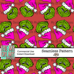 Green guy, Christmas - Seamless File