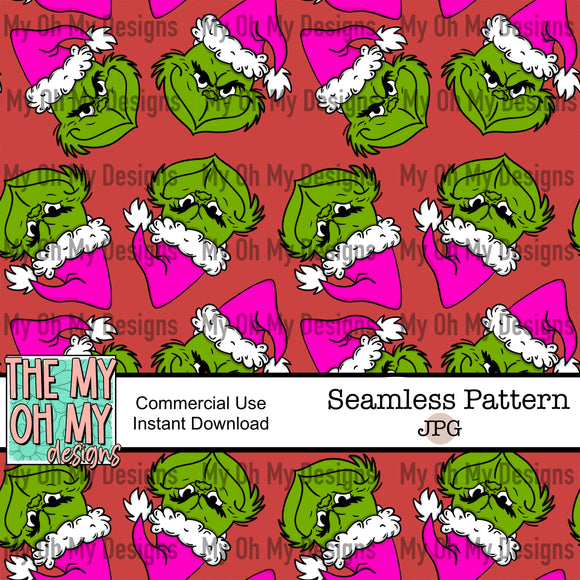 Green guy, Christmas - Seamless File