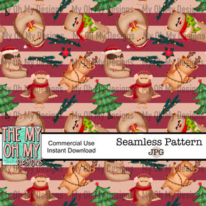 Winter animals, Christmas - Seamless File