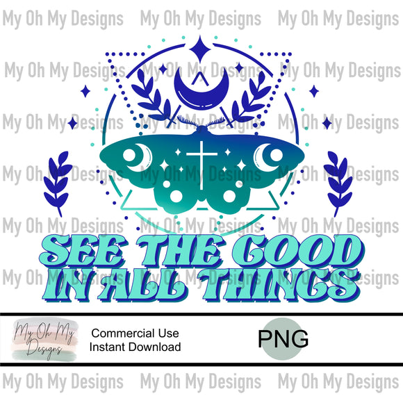 See the good in all things, moth - PNG File