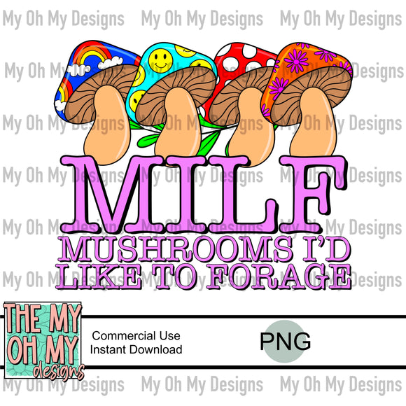 MILF mushrooms I’d like to forage - PNG File