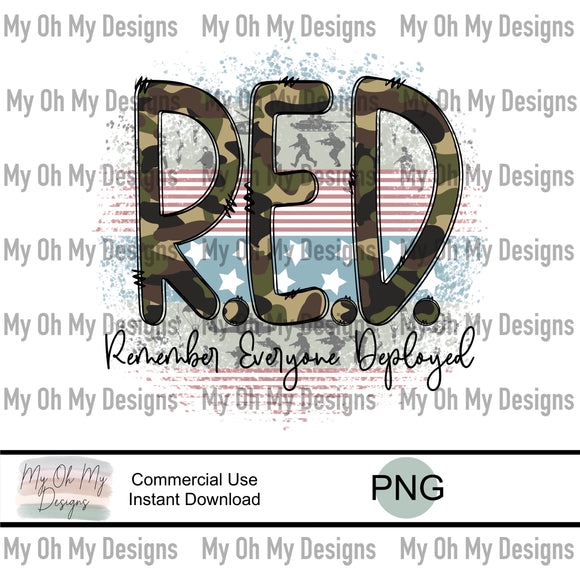 Red, remember everyone deployed, military support- PNG file
