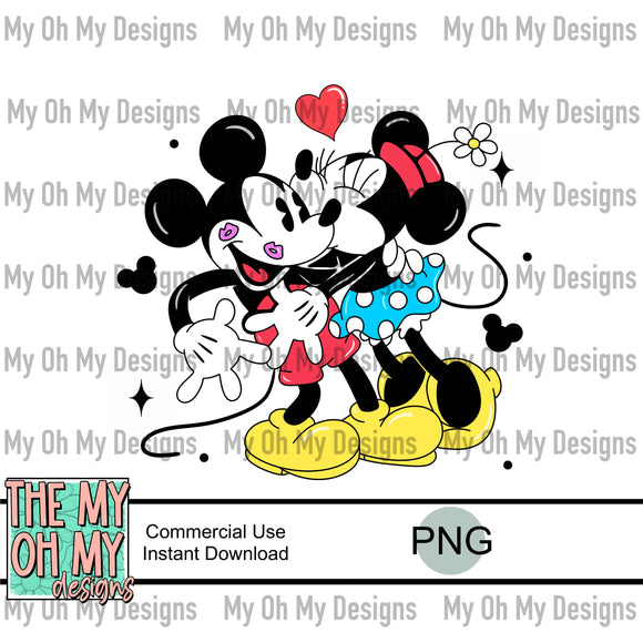 Retro valentine mouse - PNG File