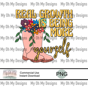 Flower Rainboots, real growth is being more yourself - PNG File