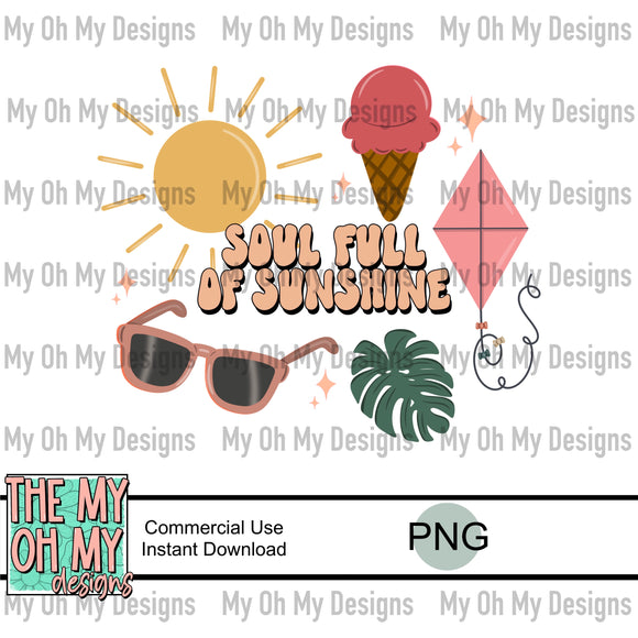 Soul full of sunshine, summer - PNG File