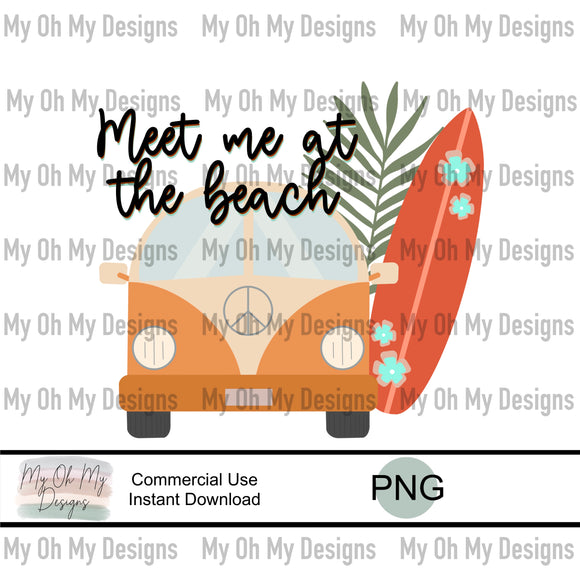 Meet me at the beach - PNG File