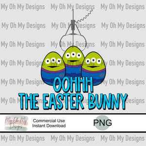 Oohhh the Easter bunny, Alien Easter Egg - PNG File
