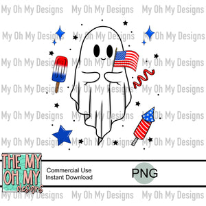 4th of July Ghost - PNG File