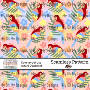 Parrots, summer - Seamless File