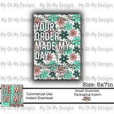 Floral, flowers - Small Business Package Insert - JPG File