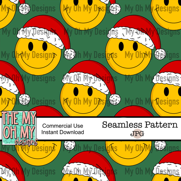 Smiley Face, Christmas - seamless file