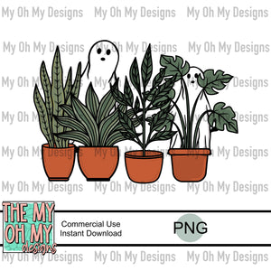 House plants, ghosts - PNG File