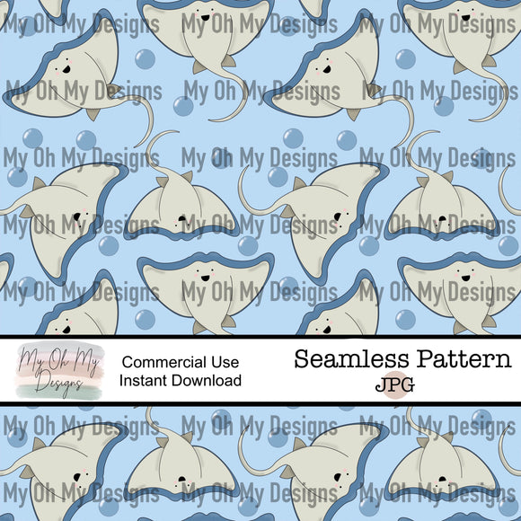 Sting ray, ocean - Seamless File