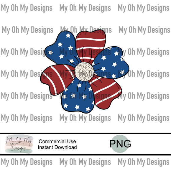 Stars and Stripes, flower - PNG file