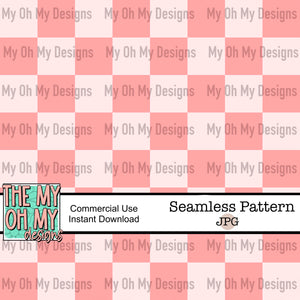 Checkerboard, pink, Valentine’s Day, Galentines coordinate - Seamless File