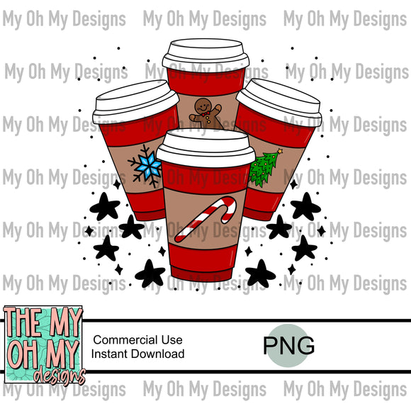 Christmas Coffee, winter - PNG File