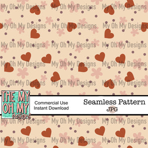 Hearts and flowers, Valentine’s Day- Seamless File