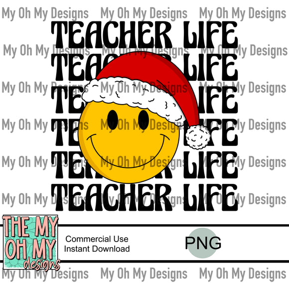 Teacher life, Christmas, Smile Face - PNG File