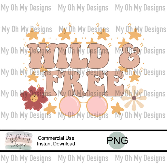 Wild and free, Hippie - PNG File